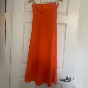 Worn once strapless midi dress